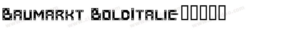Baumarkt BoldItalic字体转换